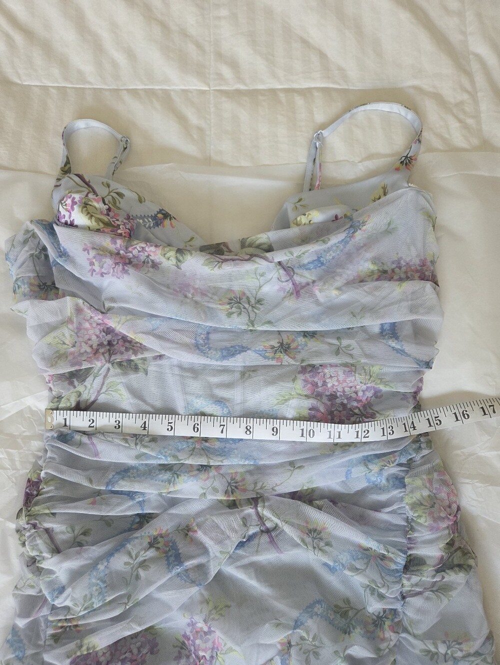 Blue Floral Print 'Lini' House of CB- XL (Plus Cup!) - Picture 6 of 16